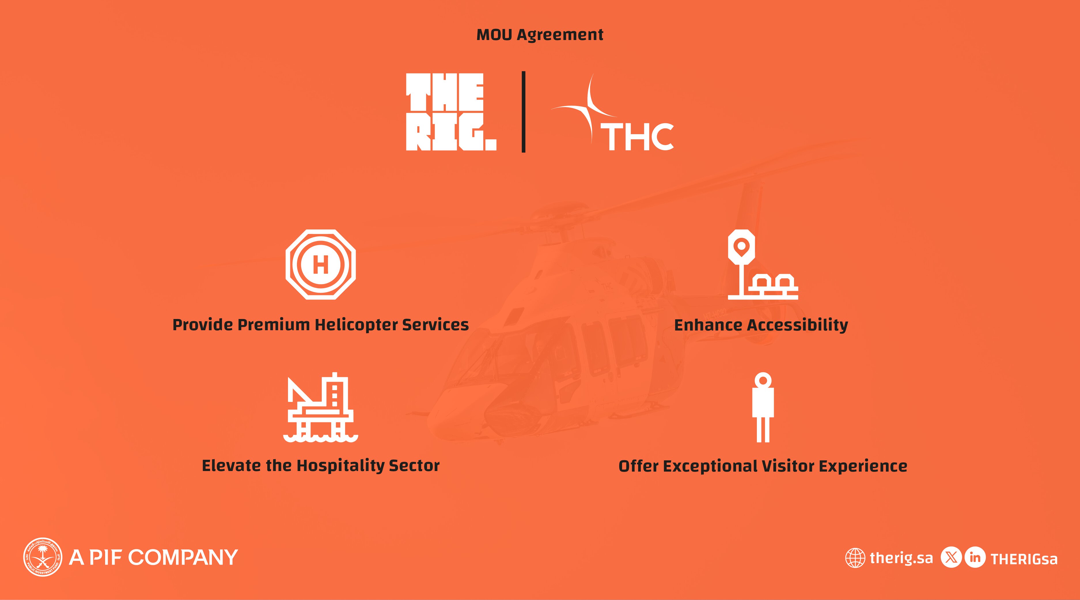 Oil Park Development Company (OPDC) and The Helicopter Company (THC) Forge Strategic Partnership to Enhance Visitor Transportation Services at THE RIG.